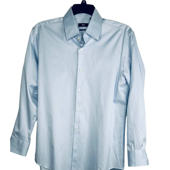 Hugo Boss Other - Boss Hugo Boss Blue Regular Fit Dress Shirt Neck 16.5